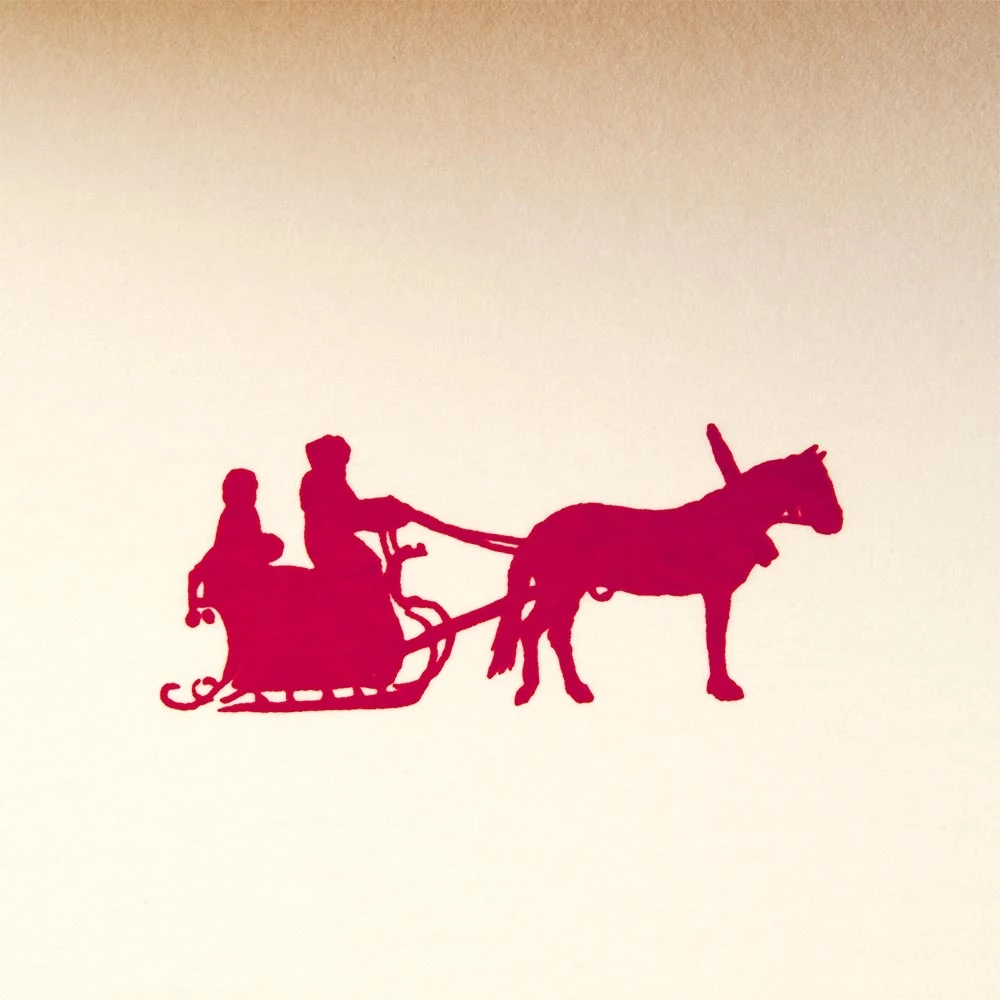 Christmas card sleighing party