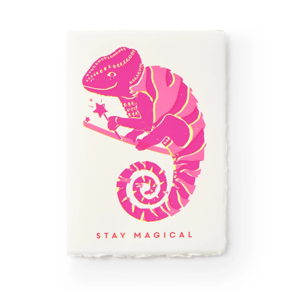 Greeting card Stay Magical, laid paper