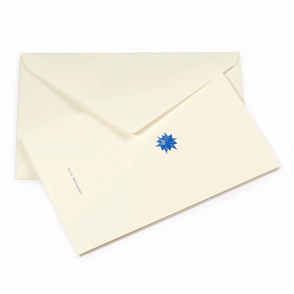 Christmas card star Ach ja. Weihnachten! opal ecru
