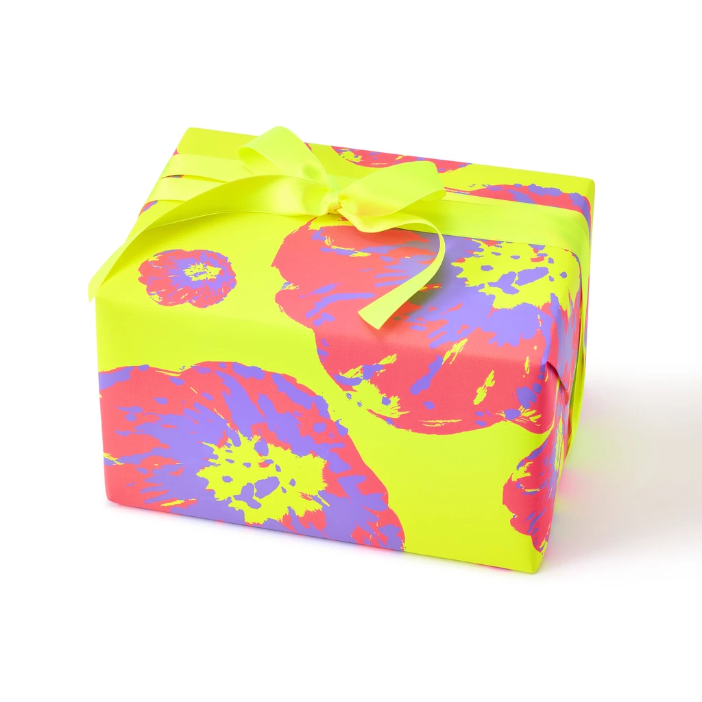 Wrapping paper Poppy pink/violet/yellow 50 x 70 cm, 3 sheets