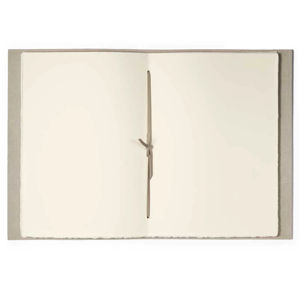 Guest Book, 48 pages, laid paper, leather, 28x38 cm, taupe