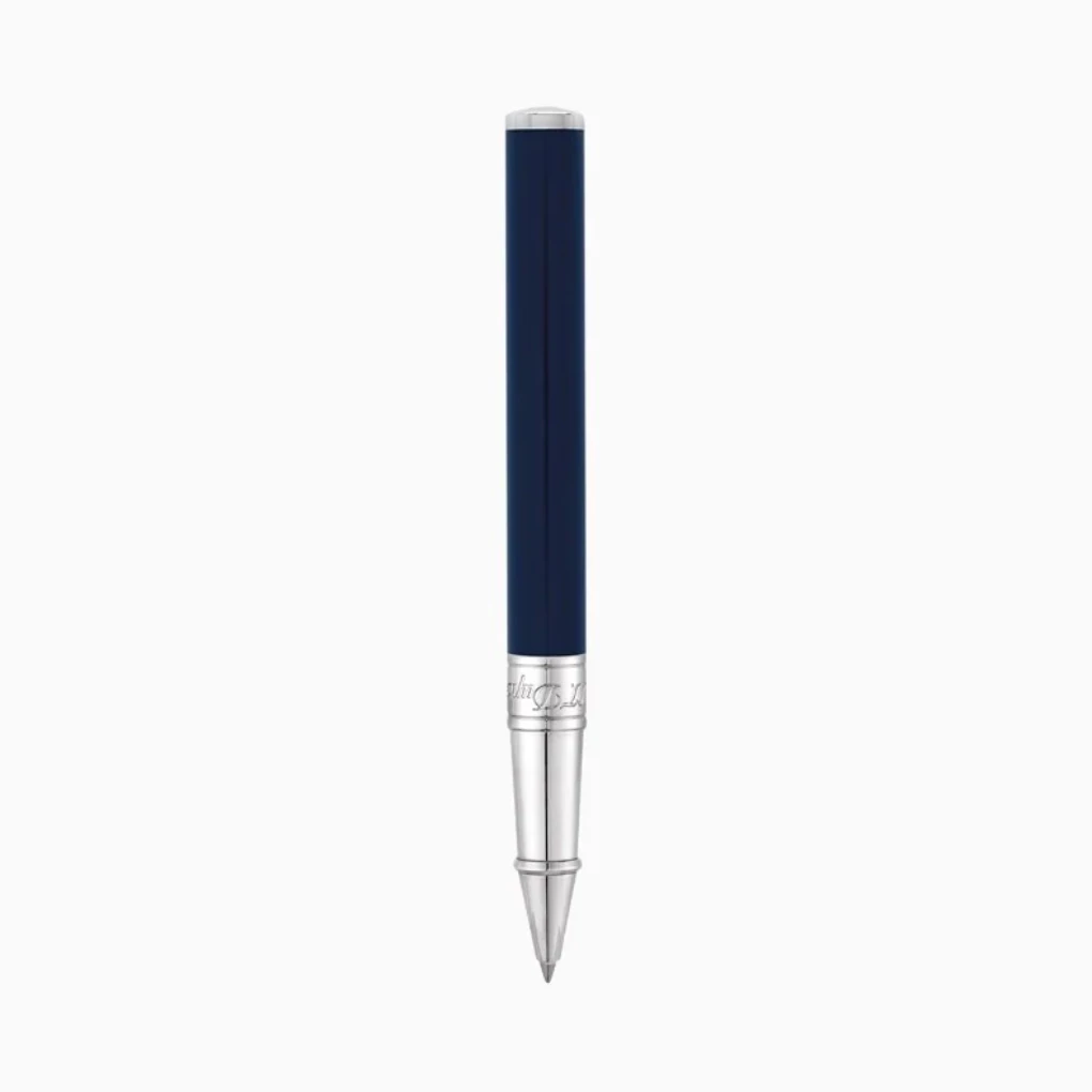 st_dupont_tintenroller_d-initial_blauchrom_m_2 S.T. Dupont D-Initial Rollerball, blue/chr., M