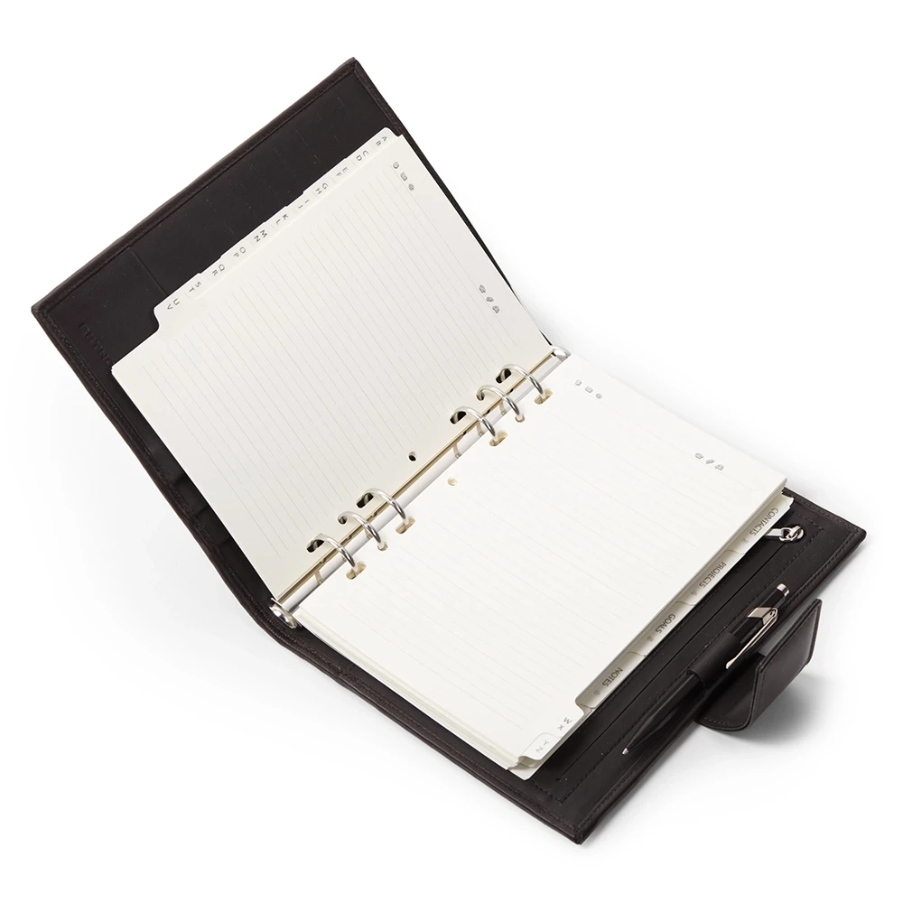 Daily Planner, leather Quattro, dark brown