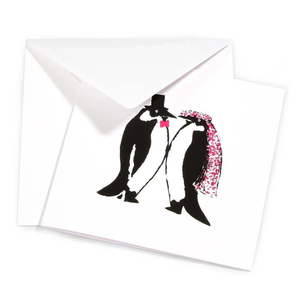 grusskarte_hochzeits-pinguine_1 Greeting card marriage penguins