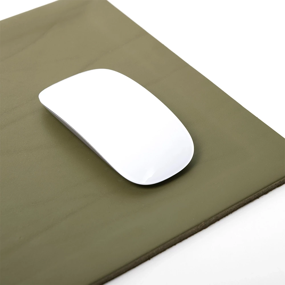 Mouse Mat Noce, leather, 24.5  x 21 cm, clay