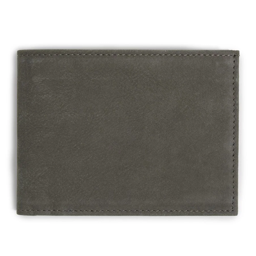 Wallet with Coin Pocket, leather wash, wide, dark grey