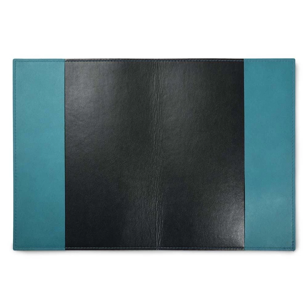 Book cover for DIN A5 books, leather Dolce, turquoise