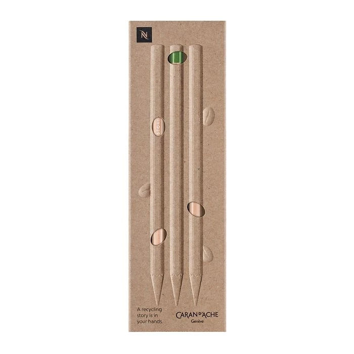 Caran d’Ache 3-piece pencil set Swiss Wood Nespresso Ed. 5