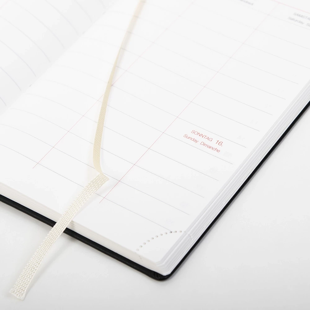 Edition 16 weekly calendar 2026 faux leather TeBeskin bordeaux