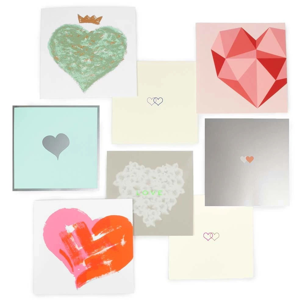Greeting card set My Heart with 8 folding cards