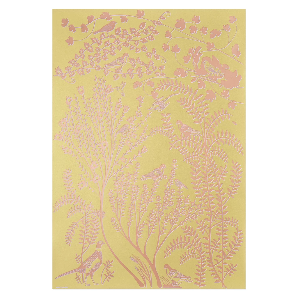 Wrapping paper paradise gold 50 x 70 cm, 3 sheets