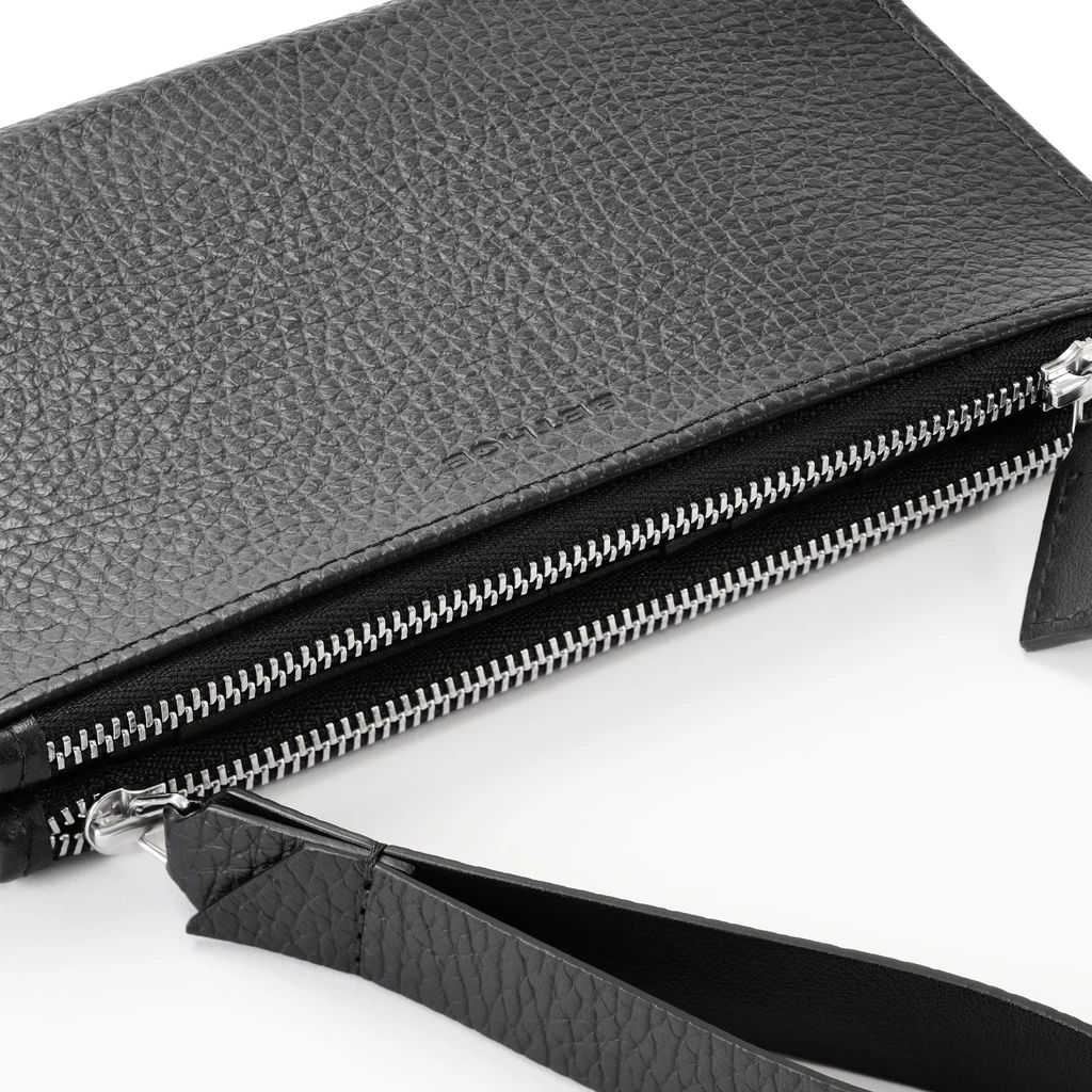 Bethge - Leather Wallet - Double Zip - Adri - Black