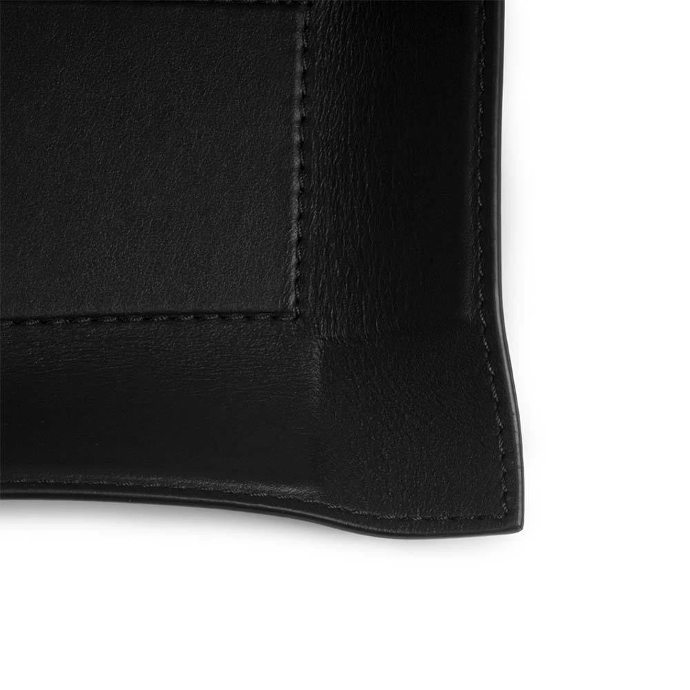 Valet tray rectangular, nappa leather, 32 x 13 cm, black