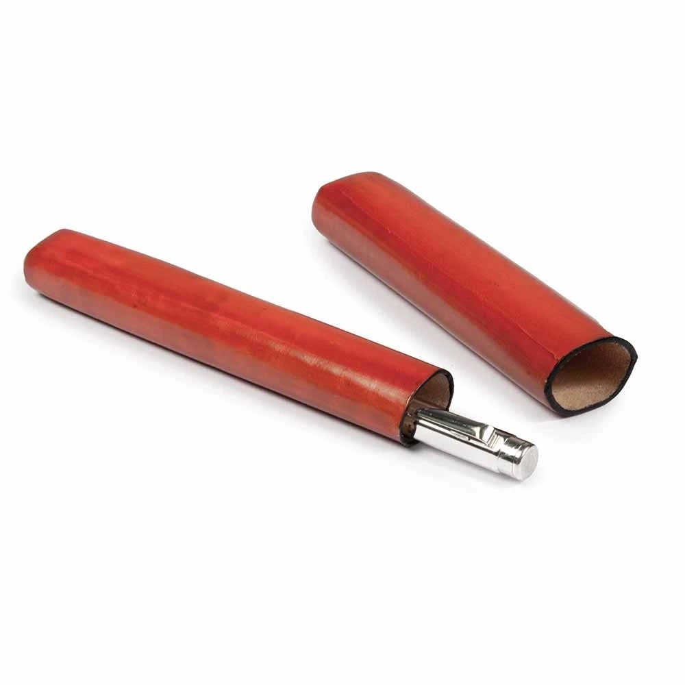 Pen Case for 1 Pen, leather, orange