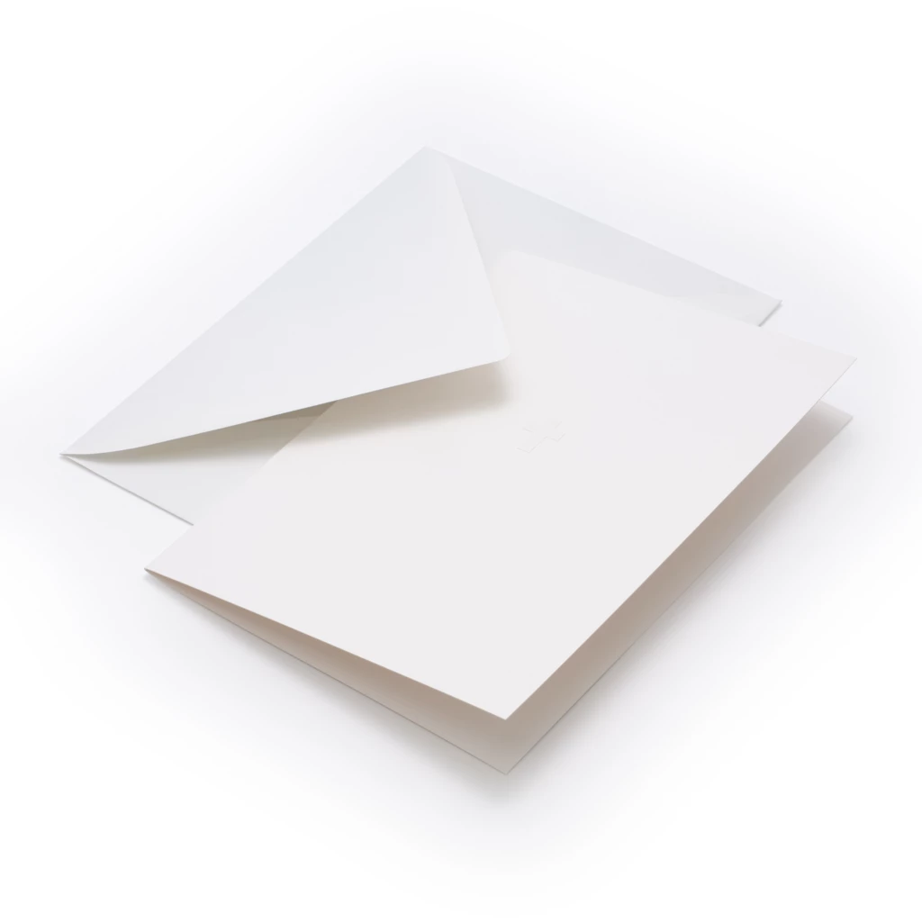 Greeting card Kreuz Blindprägung