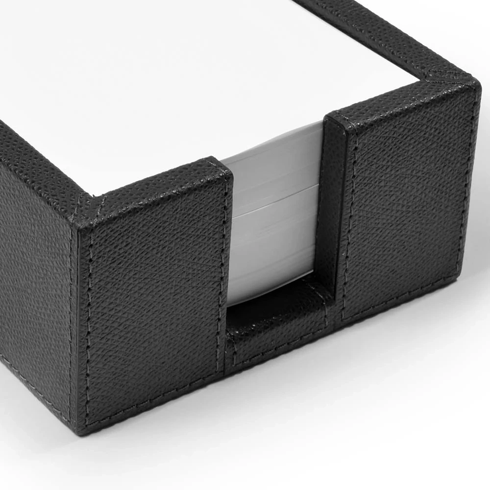 Note Box, leather, square, dark grey