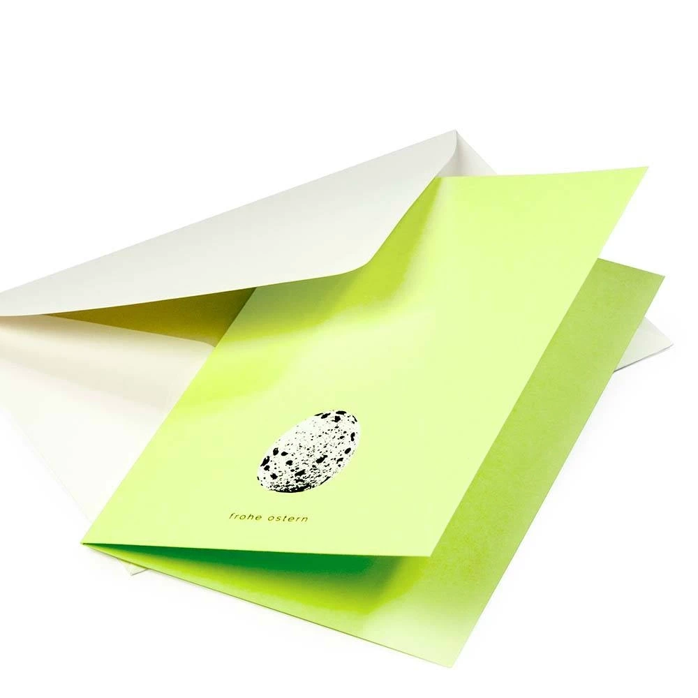 Greeting card quail egg may green