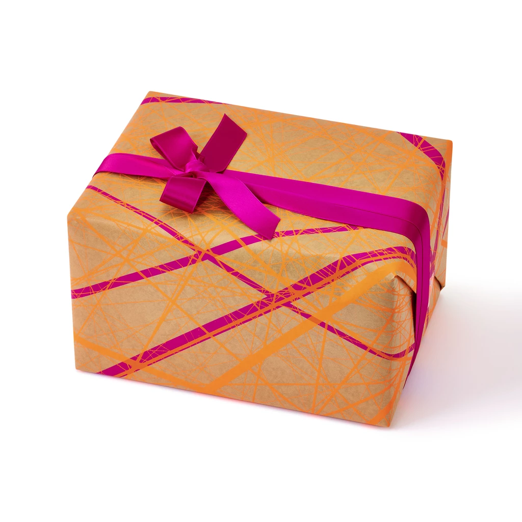 Wrapping paper Network magenta/orange/brown 50 x 70 cm, 3 sheets