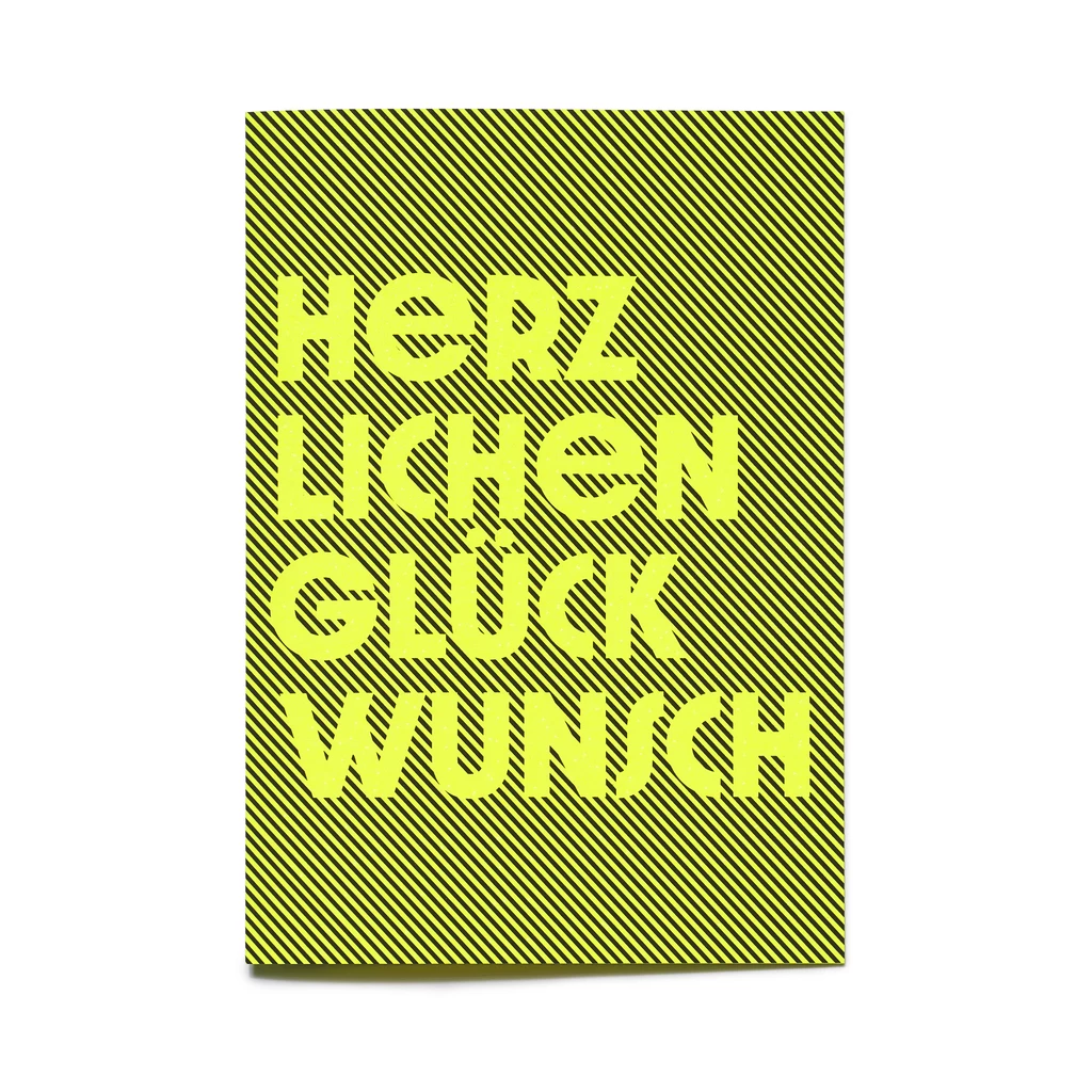 Greeting Card "Herzlichen Glückwunsch" Glow 
