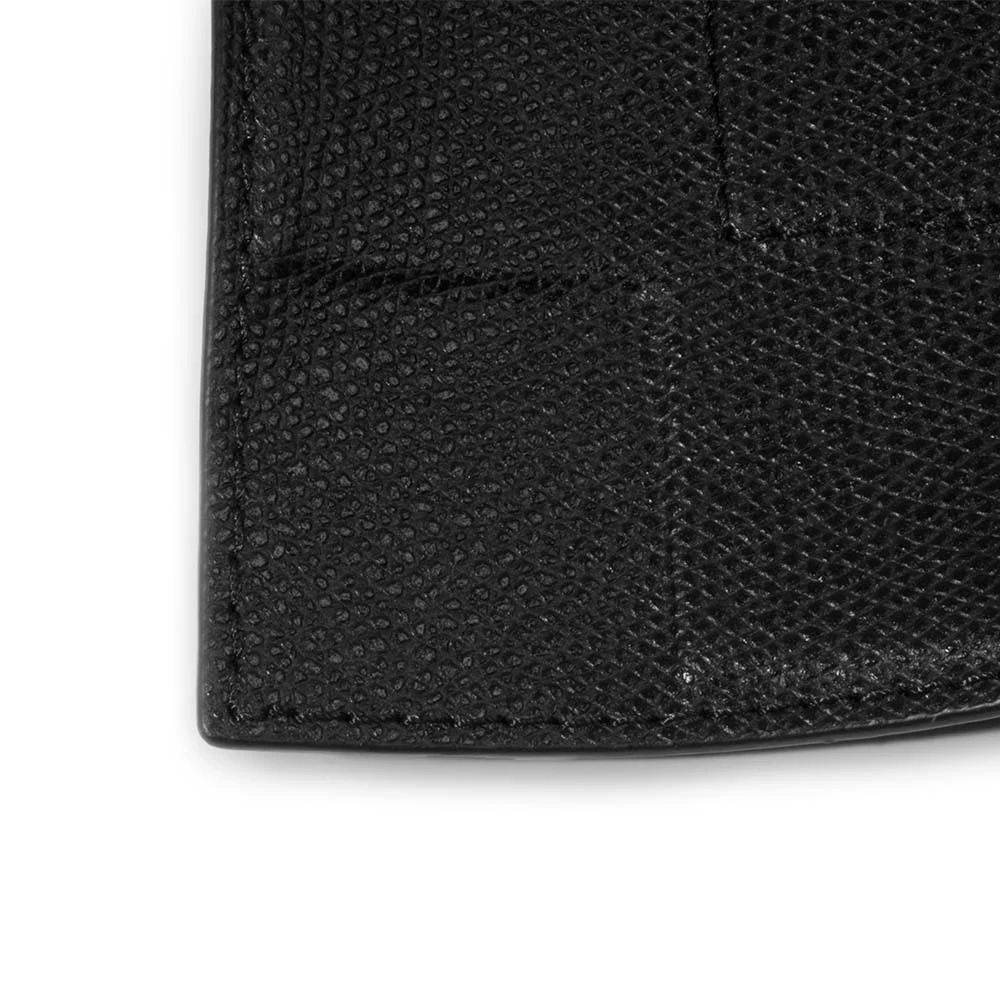 Valet tray square, leather, 15 x 15 cm, black