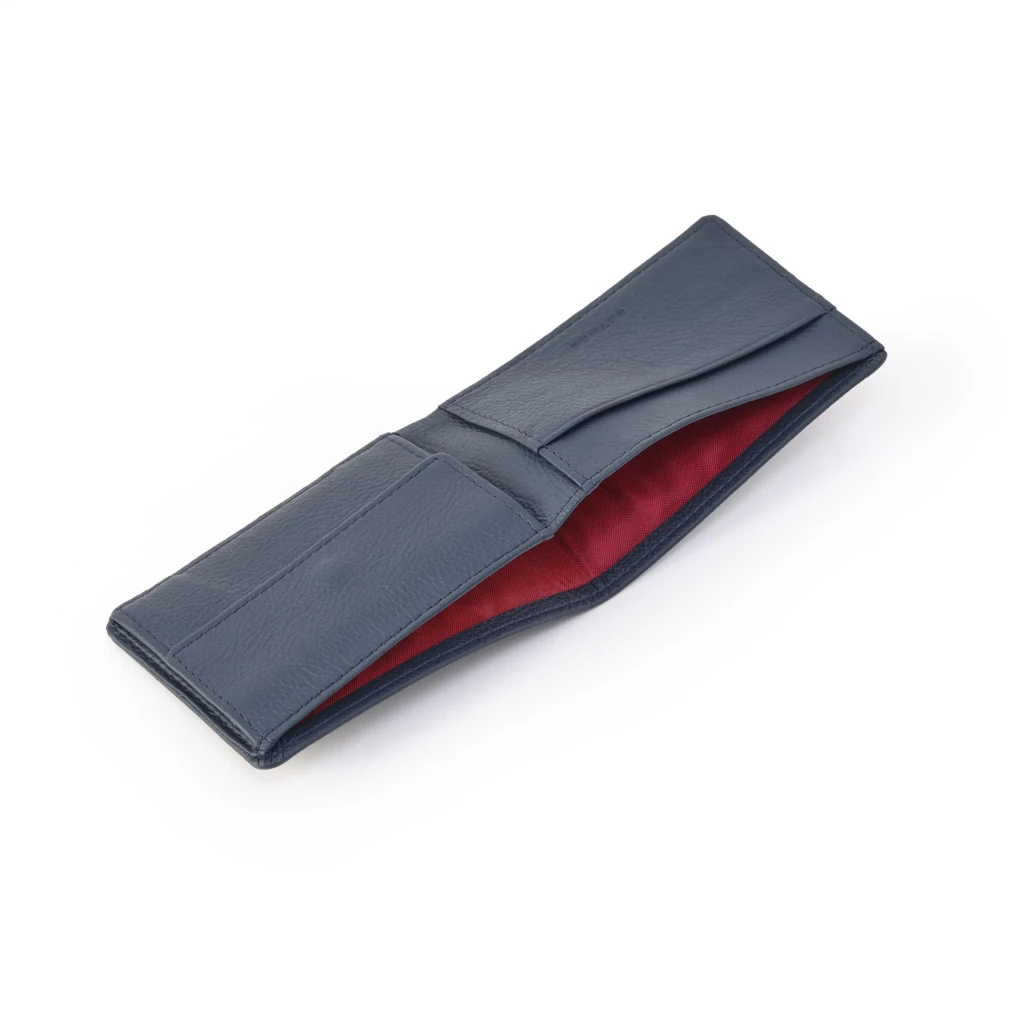 Slim wallet with coin pocket, Collection 1977, blue