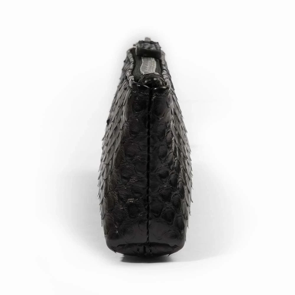 Pencil Case, python leather, black