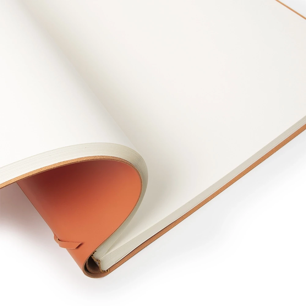 Photo Album, 50 pages, leather cover, 45x45 cm, orange