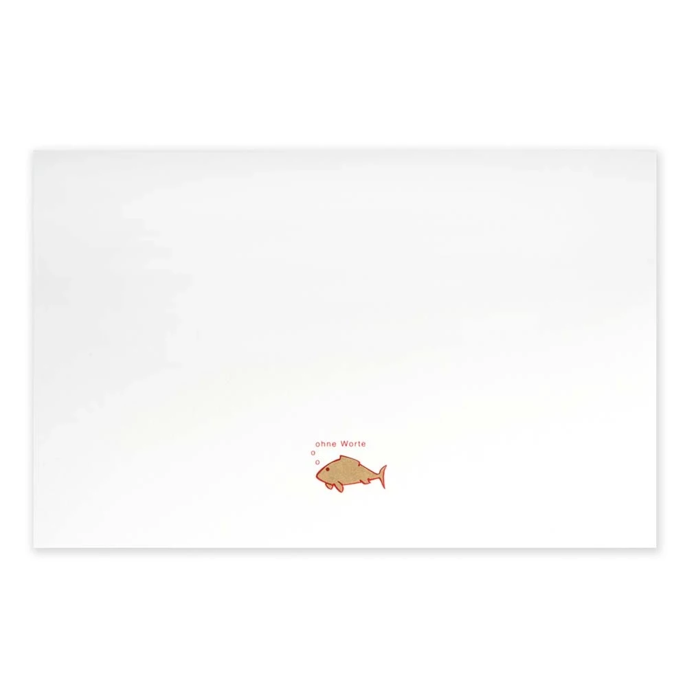 Greeting card fish ohne Worte