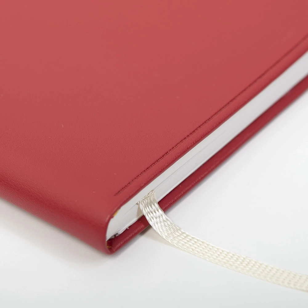 Edition C weekly calendar 2026 faux leather TeBeskin ruby red