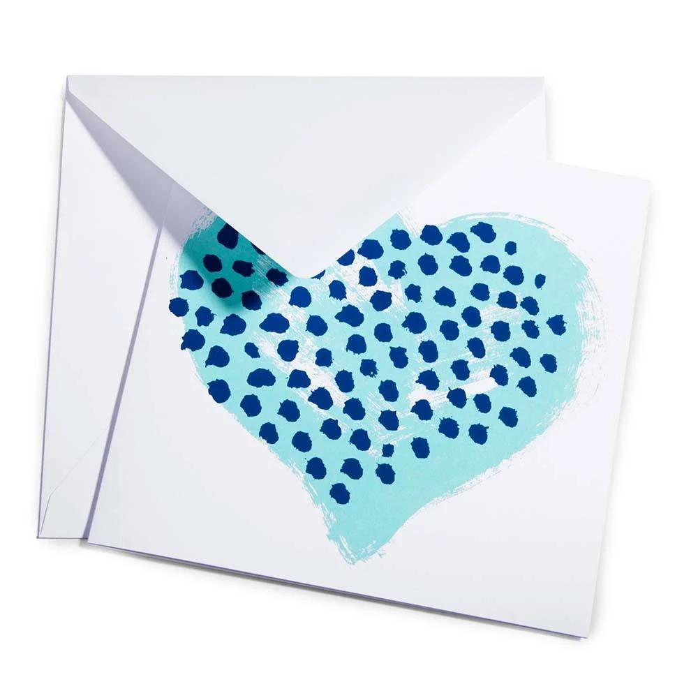 Greeting card heart petit point
