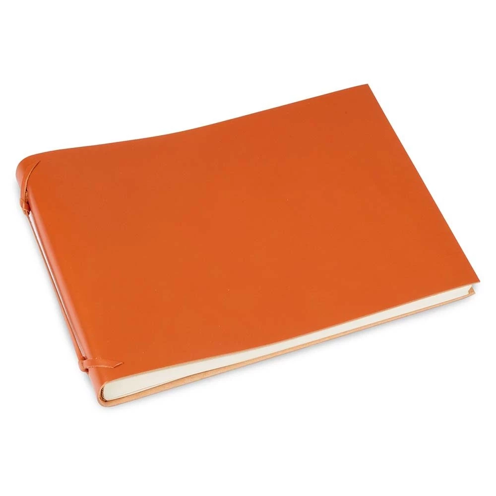 Photo Album, 30 pages, leather, 35x24.5 cm, orange
