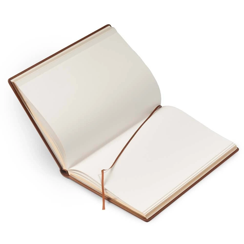 Guest Book with Gilt Edges, 144 pages, leather, A4, brandy