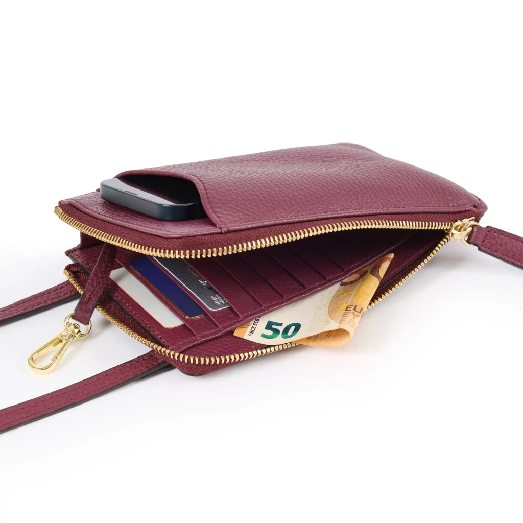Adri Leather Crossbody Bag – Aubergine