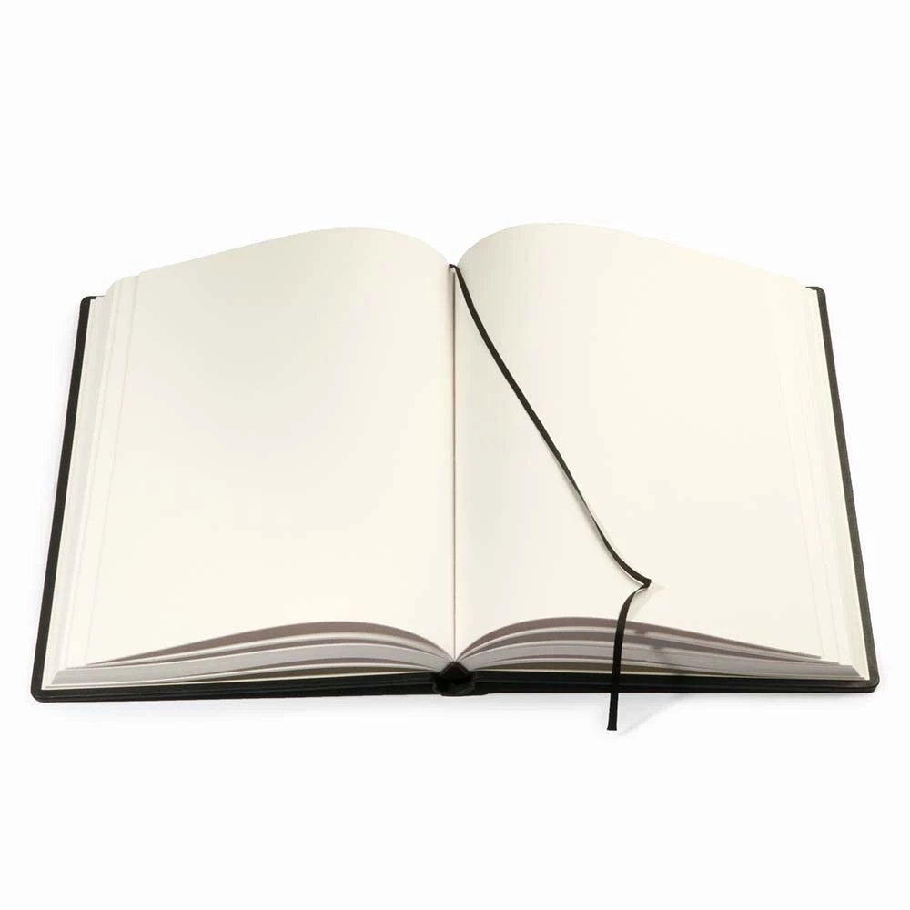 Guest Book, 144 pages, leather, A4, black