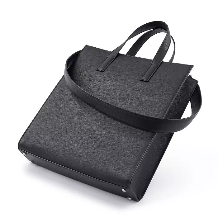 Business Tote Bag – Black Leather