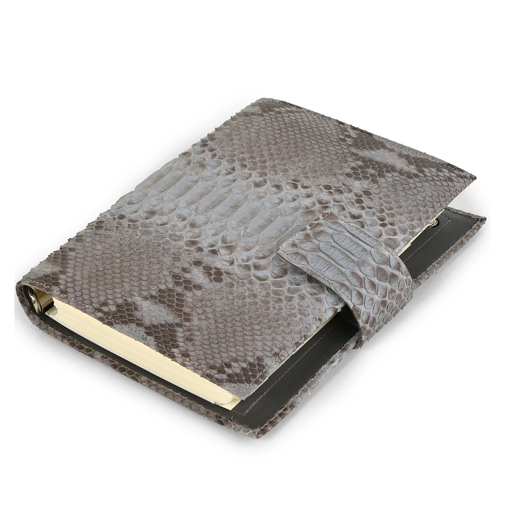 Daily Planner, python leather, grey