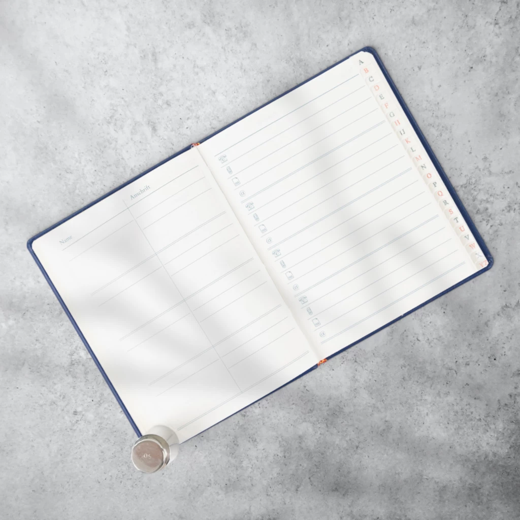 Adressbuch Ausgabe No. 20 TeBeskin Kunstleder saphir-blau
