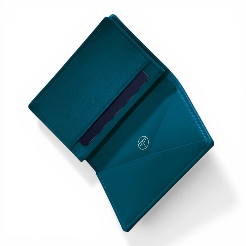 Business Card Caddy Petrol Green