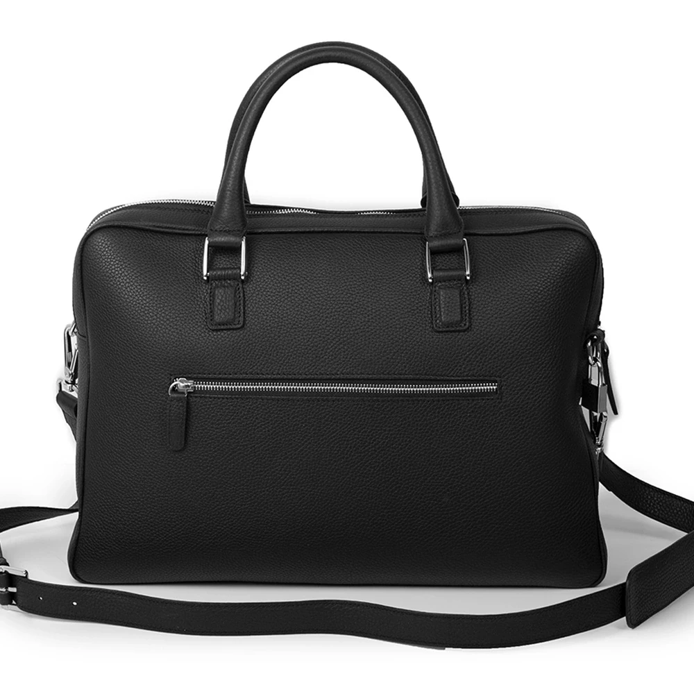 Briefcase Adri, leather, black
