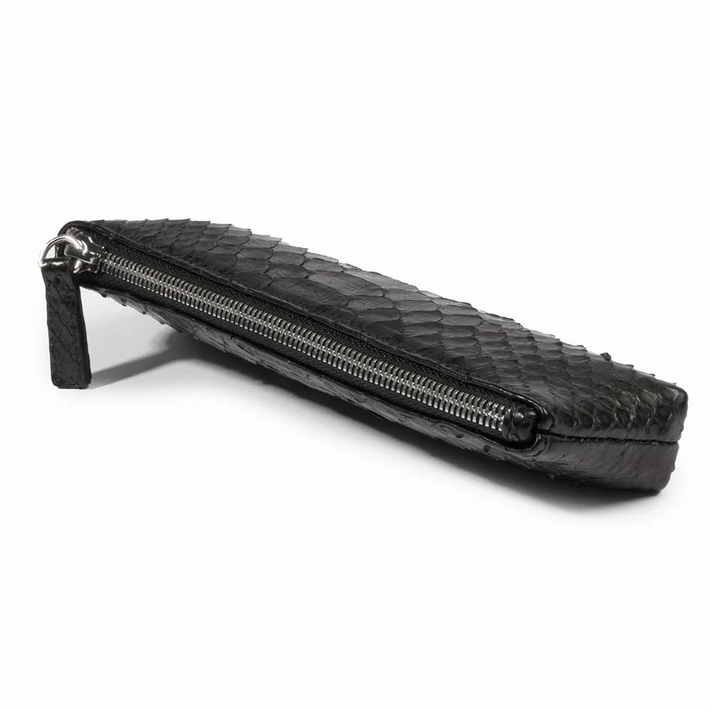 leder_federmappe_pythonleder_5 Pencil Case, python leather, dark grey