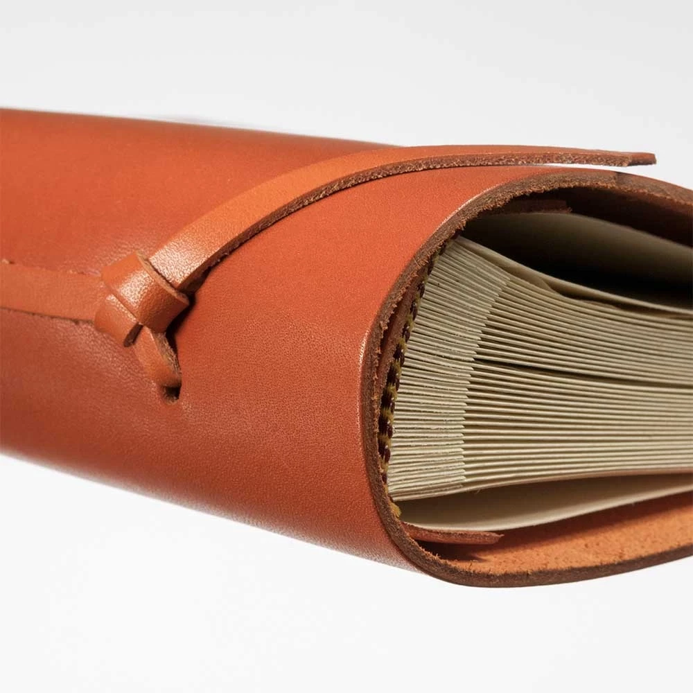 Photo Album, 30 pages, leather, 23x30 cm, orange