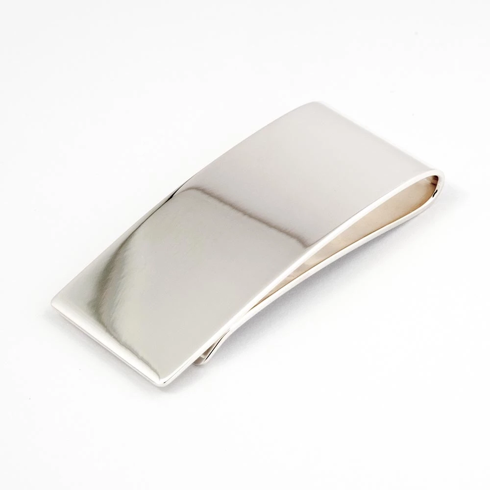 Money clip curved, 925 sterling silver