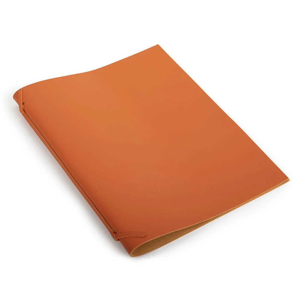 Presentation Folder Sottomano, leather, small, orange