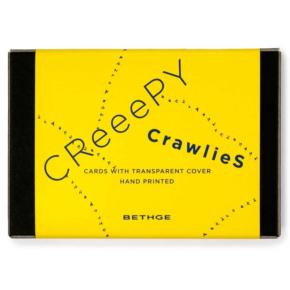 Greeting card set Creepy Crawlies with 8 folding cards