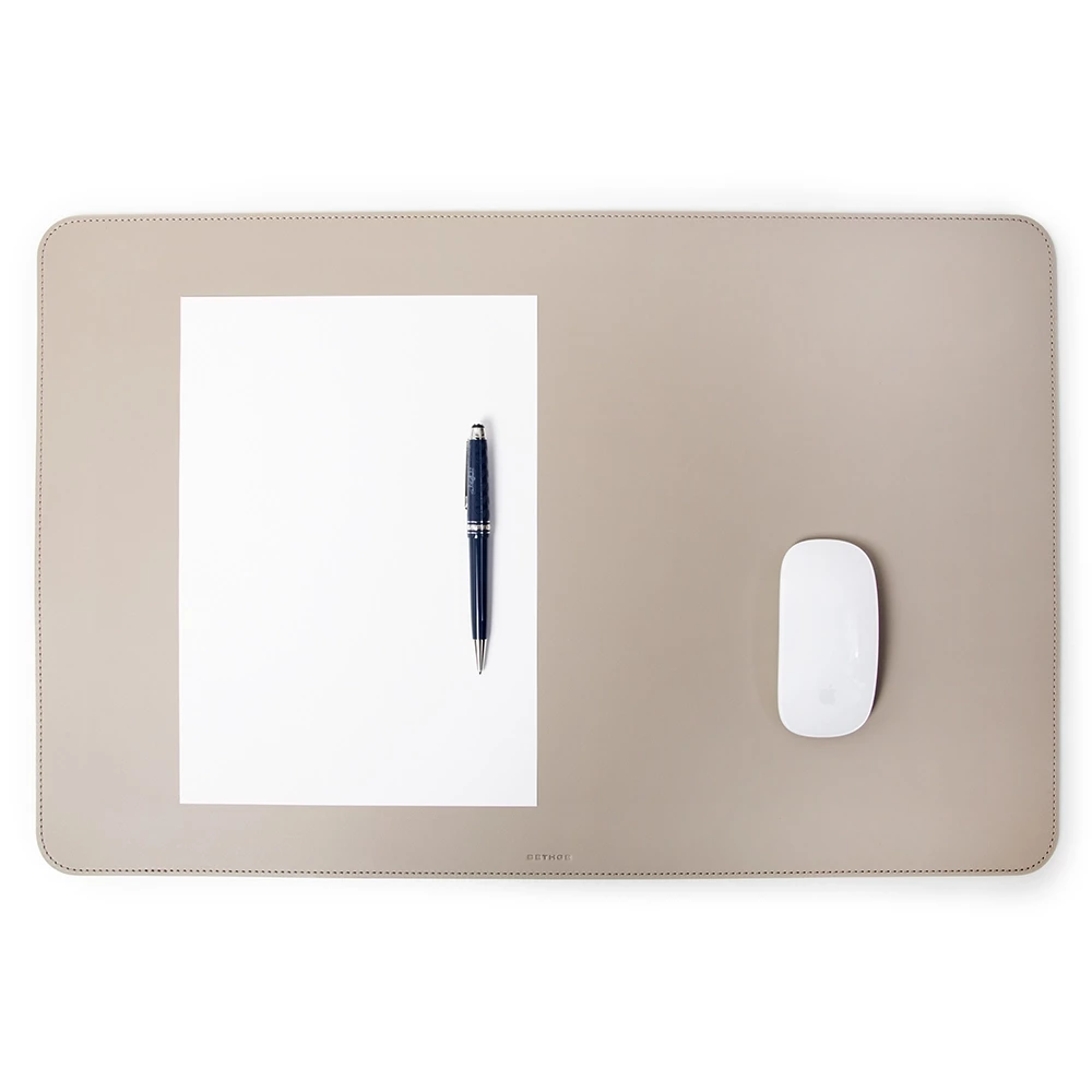 Desk Pad, leather, 61 x 39 cm, taupe