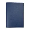 Book cover for DIN A5 books, leather, royal blue