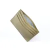 Card Wallet, 6 cc, Koll. 1977, leather, flat, olive green - 2