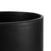 Round wastepaper bin, leather, H 30 cm, D 24 cm, black - 5