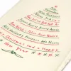 Christmas card tree with writing green/gold laid paper - 2