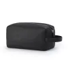 Leather toiletry bag Adri, black